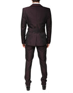 Dolce & Gabbana Maroon Single Breasted Formal 2 Piece Suit