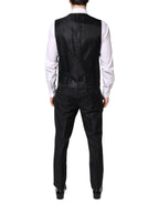 Dolce & Gabbana Black Double Breasted Formal 3 Piece Suit