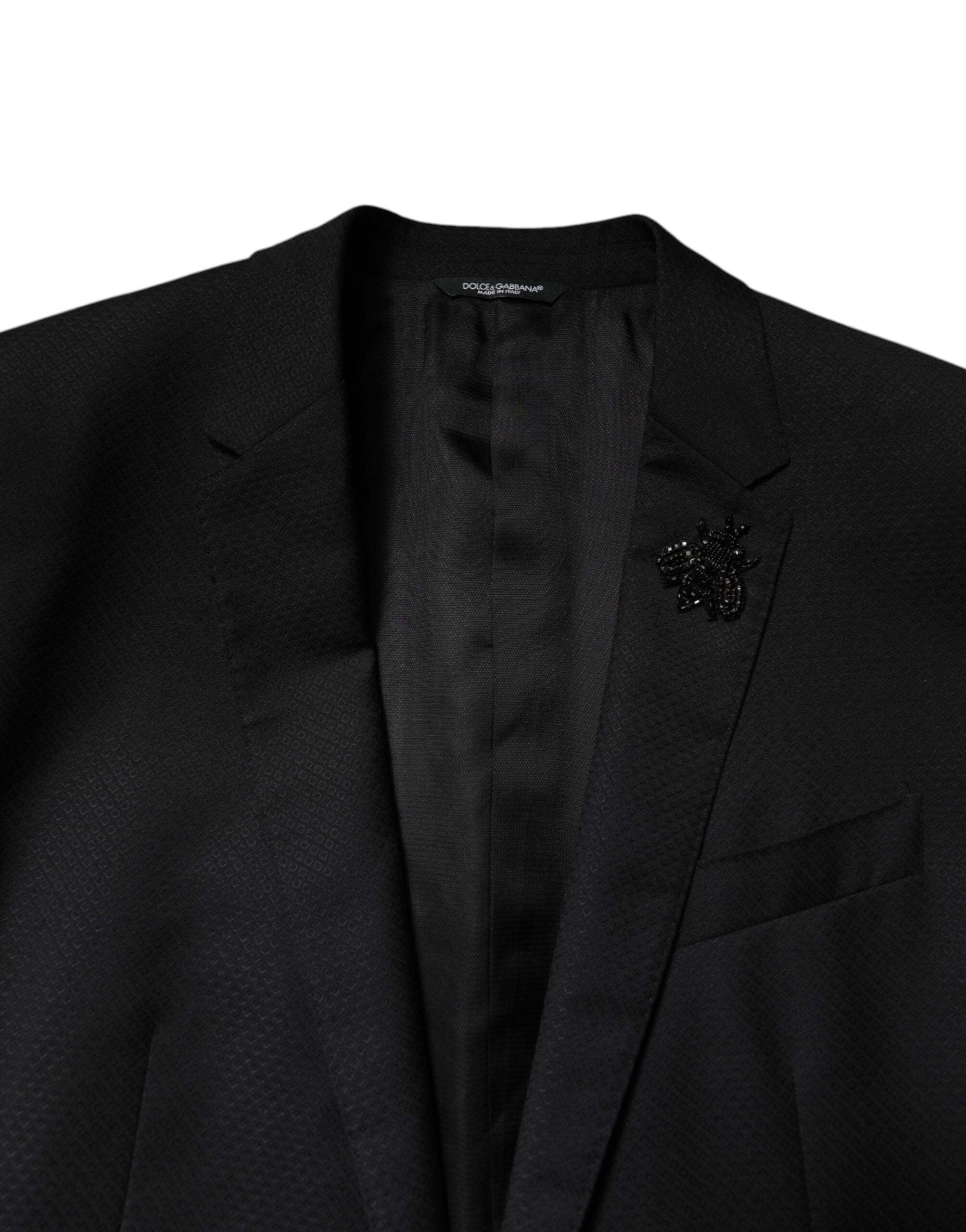 Dolce & Gabbana Black Wool Single Breasted 2 Piece Suit
