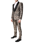Dolce & Gabbana Multicolor Jacquard Single Breasted 3 Piece Suit