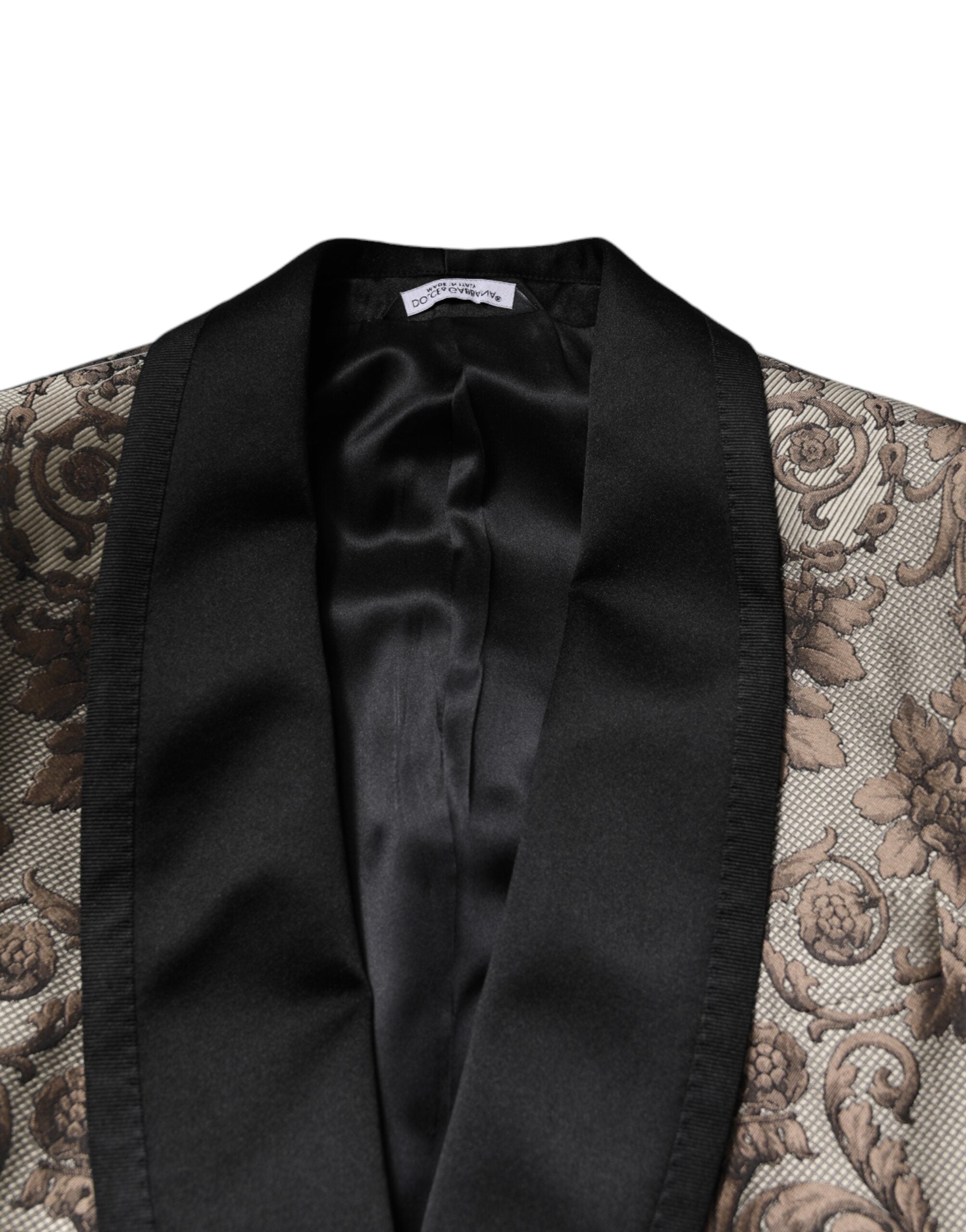 Dolce & Gabbana Multicolor Jacquard Single Breasted 3 Piece Suit