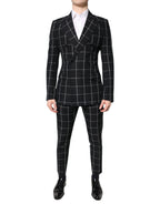 Dolce & Gabbana Black TAORMINA Double Breasted 2 Piece Suit