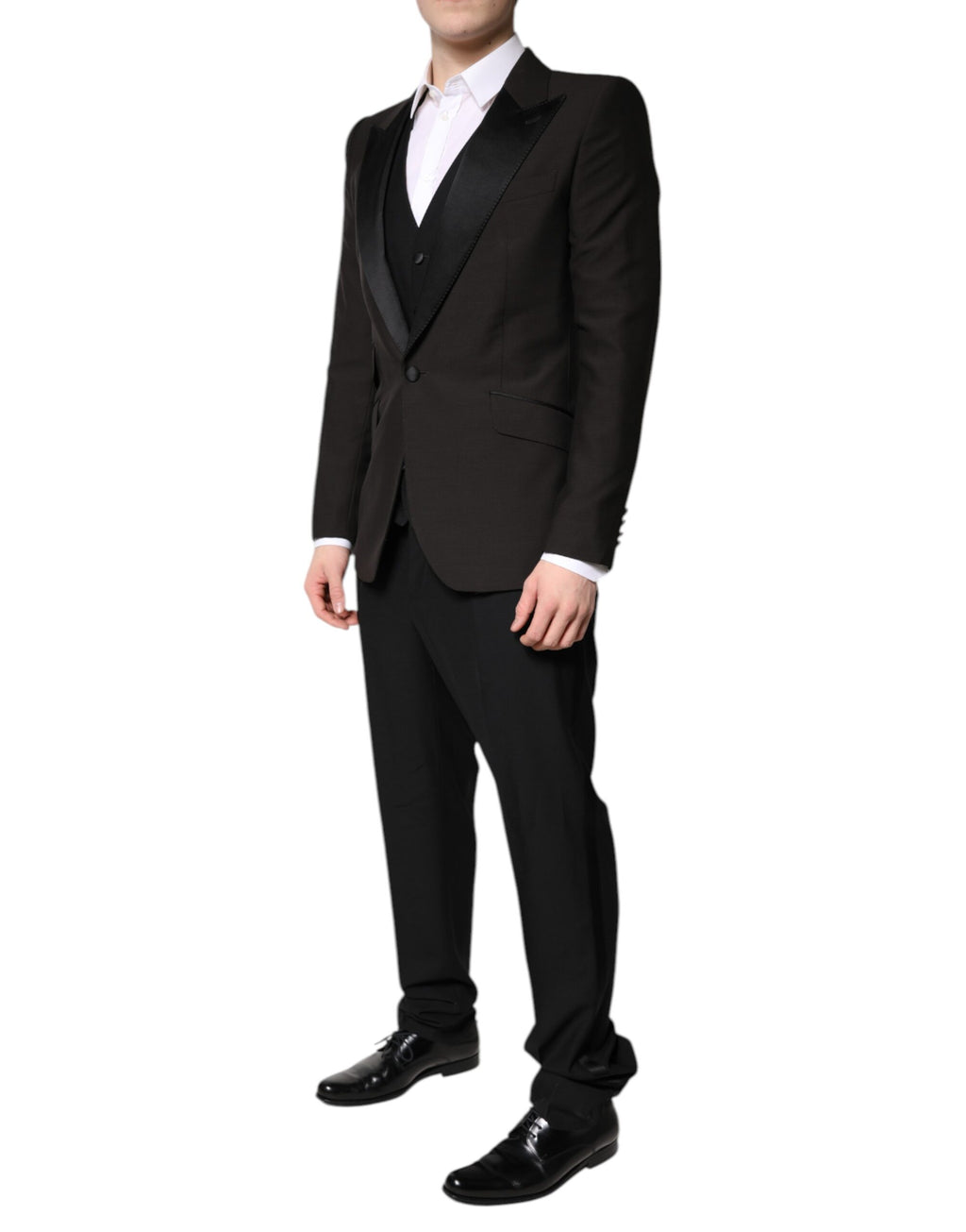 Dolce & Gabbana Black Single Breasted Formal 3 Piece Suit