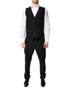 Dolce & Gabbana Black Single Breasted Formal 3 Piece Suit