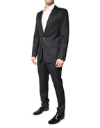 Dolce & Gabbana Dark Gray Wool Single Breasted 2 Piece Suit