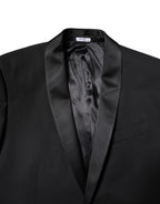 Dolce & Gabbana Black Wool Single Breasted 2 Piece Suit