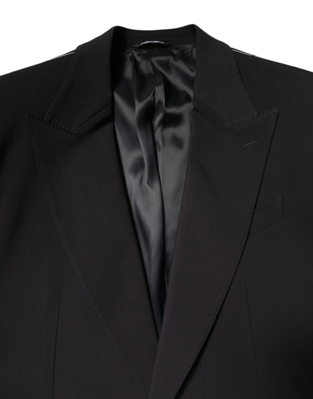 Dolce & Gabbana Black Cotton Single Breasted 2 Piece Suit