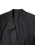 Dolce & Gabbana Black Cotton Single Breasted 2 Piece Suit