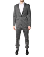 Dolce & Gabbana Gray Wool Single Breasted 2 Piece Suit