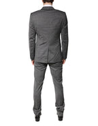 Dolce & Gabbana Gray Wool Single Breasted 2 Piece Suit