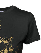 Dolce & Gabbana Black Cotton Round Neck Short Sleeve T-shirt