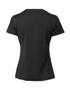 Dolce & Gabbana Black Cotton Round Neck Short Sleeve T-shirt