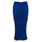 Tom Ford Blue Viscose Midi Skirt