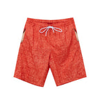 Isaia Red Polyester Swim Shorts