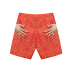 Isaia Red Polyester Swim Shorts