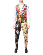 Dolce & Gabbana Multicolor Floral SICILIA Silk 3 Piece Suit
