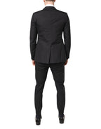 Dolce & Gabbana Black Cotton TAORMINA Formal 2 Piece Suit