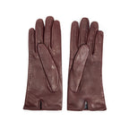 Dolce & Gabbana Burgundy Leather Gloves