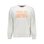 Diesel White Cotton Sweatshirt