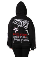 Dolce & Gabbana Black Embroidered Full Zip Hooded Jacket