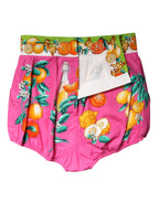 Dolce & Gabbana Pink Printed High Waist Hot Pants Shorts