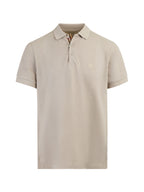 Burberry Pale Stone Cotton Collared Polo Shirt