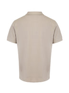 Burberry Pale Stone Cotton Collared Polo Shirt