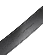 Dolce & Gabbana Black Classic Silver Metal Logo Buckle Belt