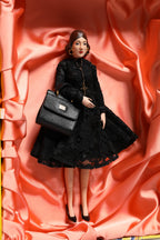 Dolce & Gabbana Black Dress Ceramic Porcelain Fashion Leather Sicily Dolls