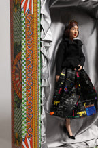 Dolce & Gabbana Black Dress Ceramic Porcelain Fashion Leather Sicily Dolls