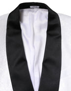 Dolce & Gabbana White Nylon Single Breasted Coat Blazer