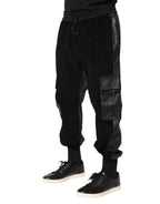 Dolce & Gabbana Black Cotton Cargo Jogger Sweatpants Pants