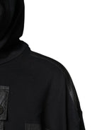 Dolce & Gabbana Black Cotton Hooded Sweatshirt Sweater