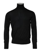 Dolce & Gabbana Black Cashmere Knitted Men Pullover Sweater