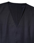 Dolce & Gabbana Black Wool Waistcoat Dress Formal Vest