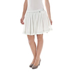 John Galliano White Cotton Women Skirt