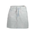 Calvin Klein Light Blue Cotton Women Skirt