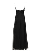 Marciano by Guess Black Tulle Pearl Sleeveless Long Gown Dress