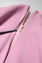 Dolce & Gabbana Pink Polyester Long Sleeves Sheath Mini Dress