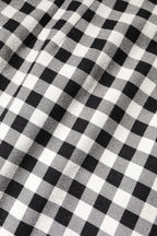 Dolce & Gabbana White Black Checkered Sleeveless Sheath Dress