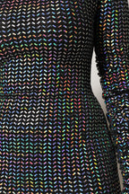 Dolce & Gabbana Black Embellished Nylon Bodycon Mini Dress