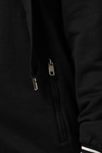 Dolce & Gabbana Black Cotton Hooded Full Zip Sweatshirt Sweater