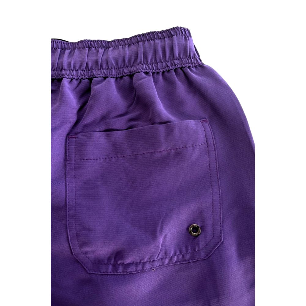 Trussardi Beachwear Purple Polyester Men Swim Short