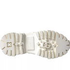 Dolce & Gabbana White Leather Rubber Logo Ankle Boots Shoes