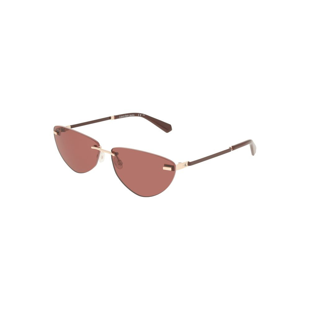 Calvin Klein Pink Metal Women Sunglass