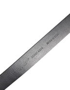 Dolce & Gabbana Brown Leather Gold Rectangle Buckle Belt