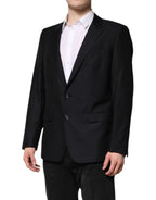 Dolce & Gabbana Dark Blue MARTINI Wool Blazer Coat Jacket