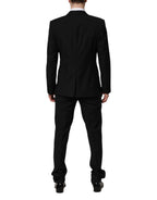 Dolce & Gabbana Black MARTINI Crystal Embellished 3 Pc Suit
