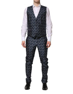 Dolce & Gabbana Blue MARTINI Star Jacquard 3 Piece Suit