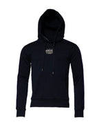 Dolce & Gabbana Black Crown Cotton Hooded Sweatshirt Sweater